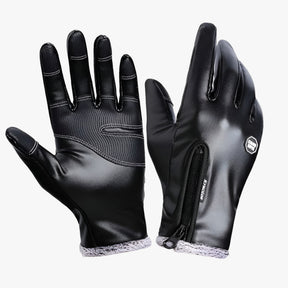 Gloves : Handschoenen Heren Zwart - Warme en Winddichte Touchscreenhandschoenen in Zwart van Pantino