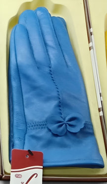 Leather Gloves : Handschoenen Blauw - Luxe Leren - Warmte en Elegantie in Blauw Één maat van Pantino
