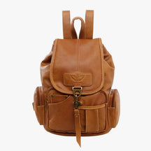 bags : Zwarte Vintage Leren Schoolrugzak - Ruim & Duurzaam voor Dames/Heren in Bruin van Pantino