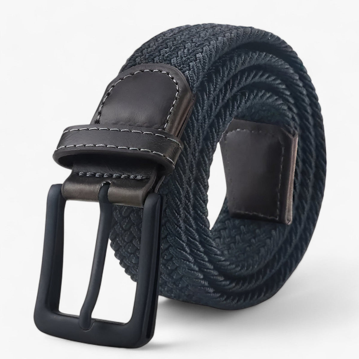 Belt : Canvas Riem - Elegant en Comfortabel voor Elke Outfit - Mat Zwart in mat zwart van Pantino
