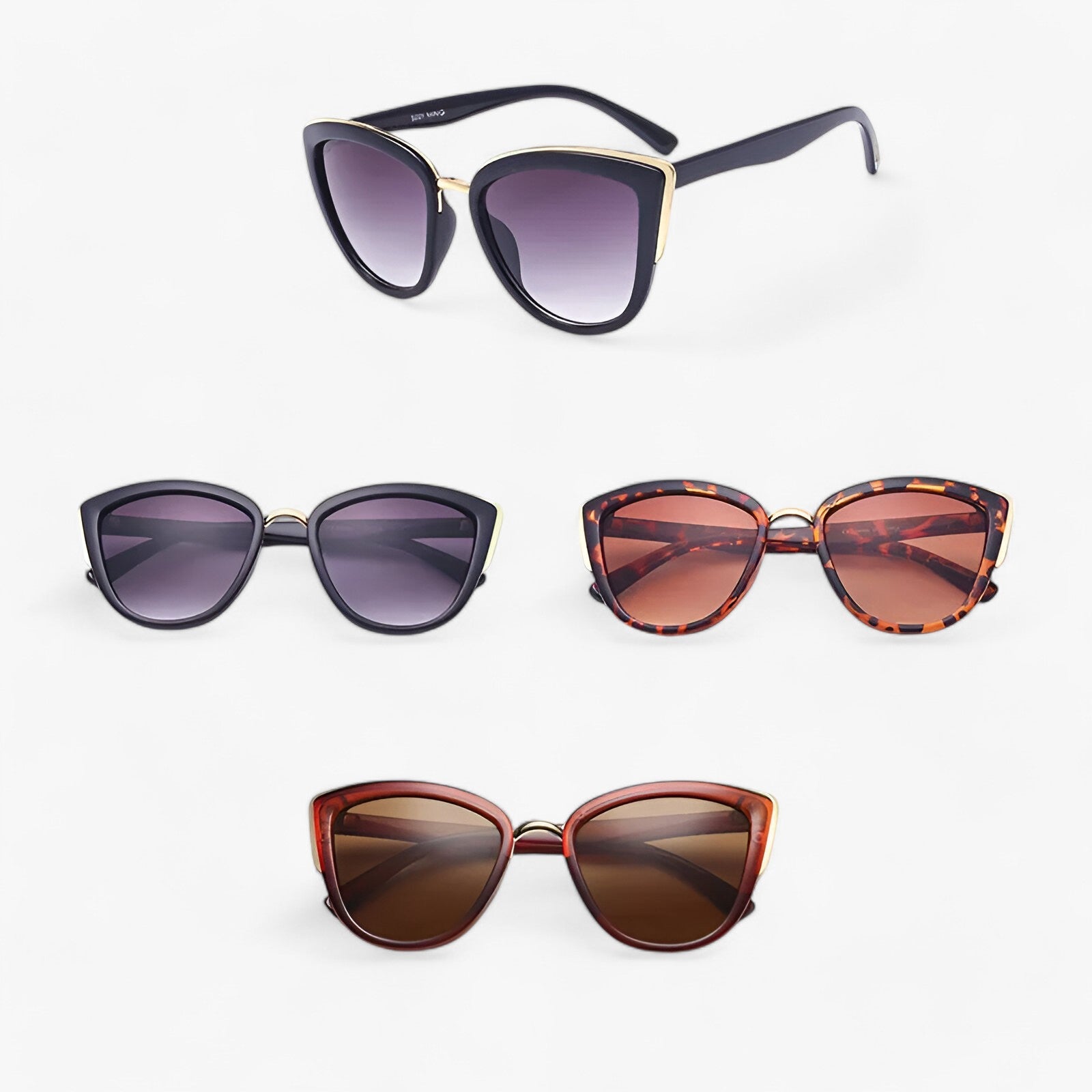 Sunglasses : Cat-Eye Zonnebril Dames - Vintage Stijl en UV400 Bescherming in van Pantino