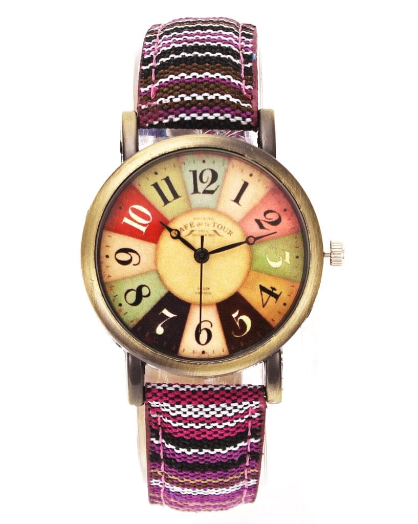 watches : Horloge Paars - Benny Watch - Retro in van Pantino