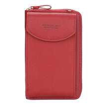 bags : Crossbody Fashion Handtas Leer - Zwart in Rood van Pantino