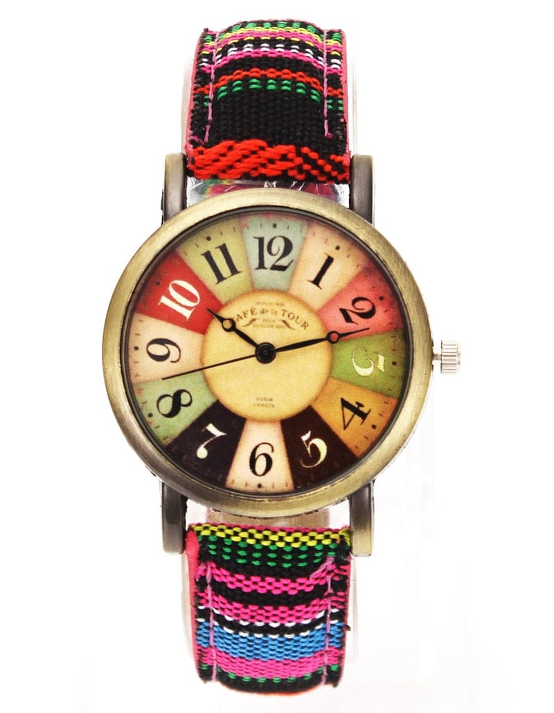 watches : Horloge Paars - Benny Watch - Retro in Rood van Pantino