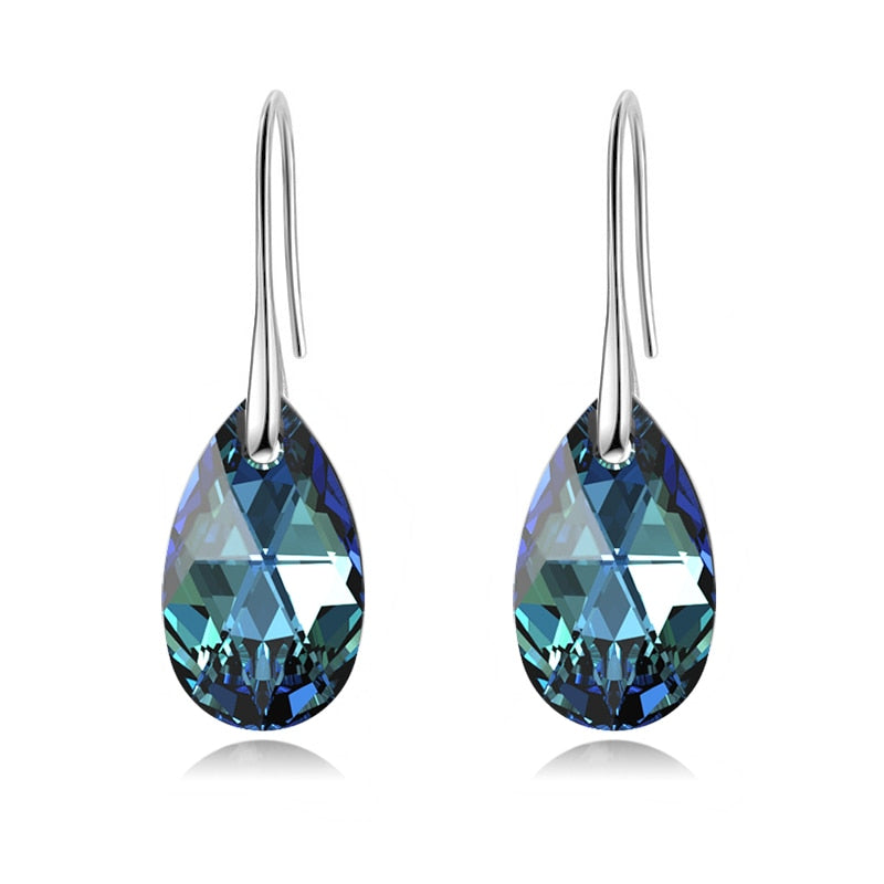 Earrings : Oorbellen Dames Zilver - Teardrop Kristal in Kristal BBL van Pantino