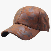 Baseball Cap : Baseballpet Zwart - Elegant en Comfortabel - Camouflage Suède voor Elke Look in bruin Verstelbaar van Pantino