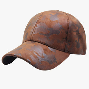 Baseball Cap : Baseballpet Zwart - Elegant en Comfortabel - Camouflage Suède voor Elke Look in bruin Verstelbaar van Pantino