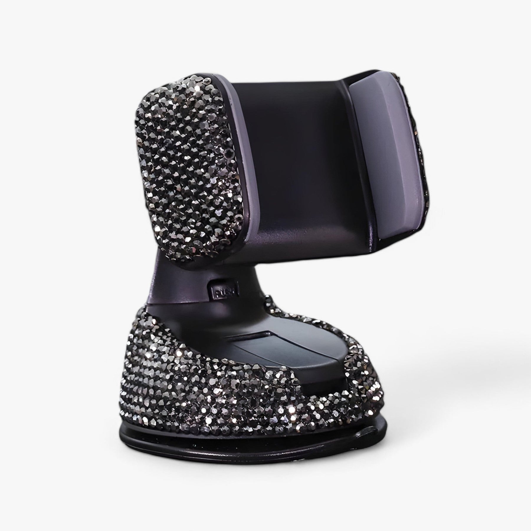 Car Phone Holder : Auto-Handyhouder van Strass - Elegant 360° voor Dashboard, Raam en Ventilatierooster - Paars in Zwart grijs van Pantino
