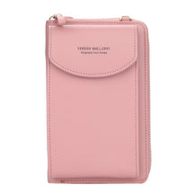bags : Crossbody Fashion Handtas Leer - Zwart in Roze van Pantino