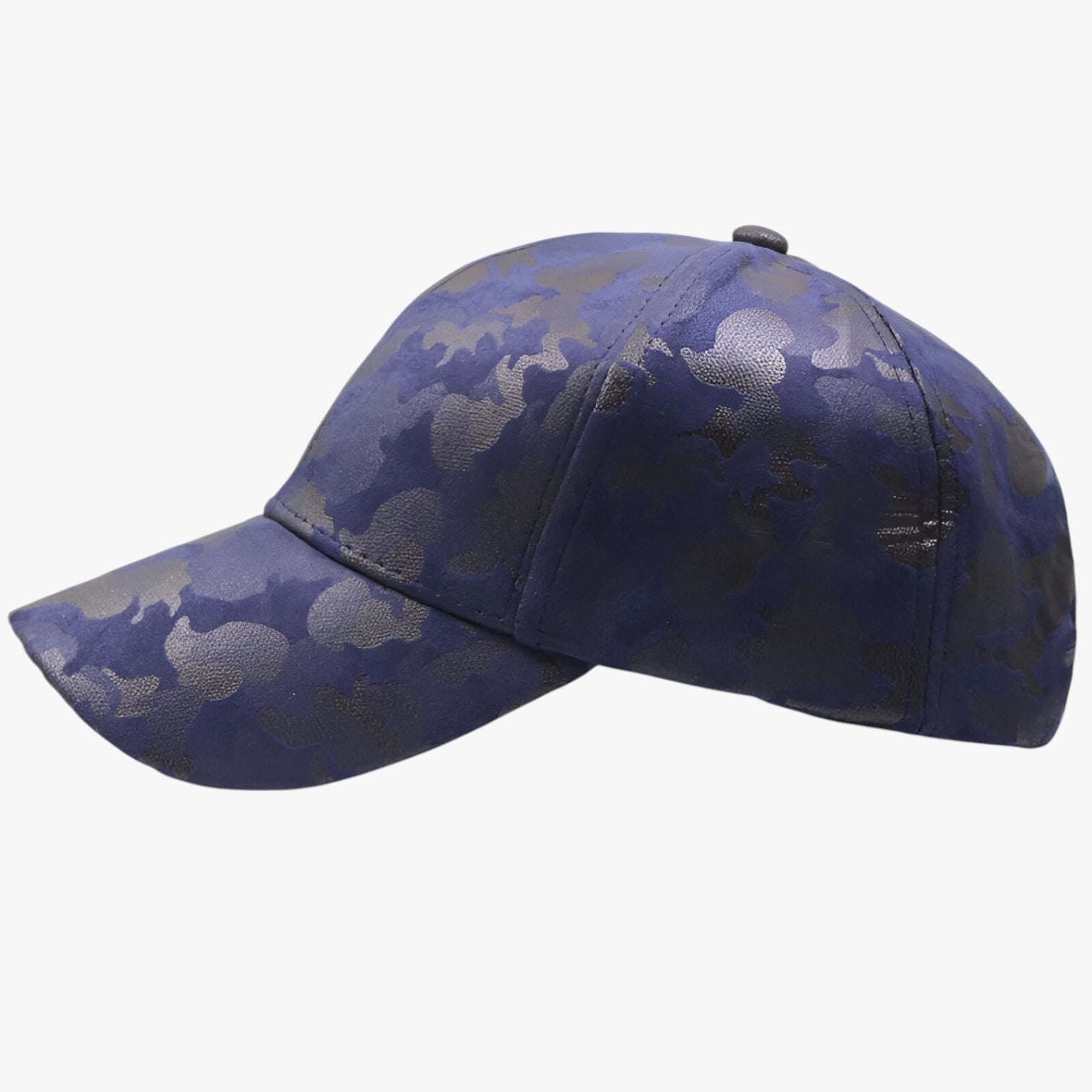 Baseball Cap : Baseballpet Zwart - Elegant en Comfortabel - Camouflage Suède voor Elke Look in van Pantino