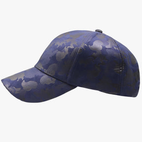Baseball Cap : Baseballpet Zwart - Elegant en Comfortabel - Camouflage Suède voor Elke Look in van Pantino