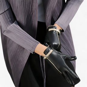 Gloves : Handschoenen Dames Zwart - Trendy Leren voor - Stijlvol & Warm in zwart van Pantino
