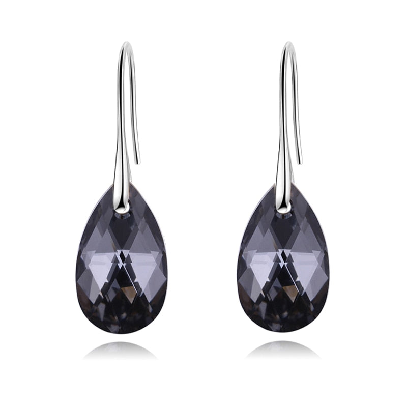 Earrings : Oorbellen Dames Zilver - Teardrop Kristal in Kristal SINI van Pantino