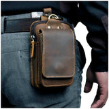 Sac banane pour hommes en cuir noir - Élégant et pratique pour un usage quotidien