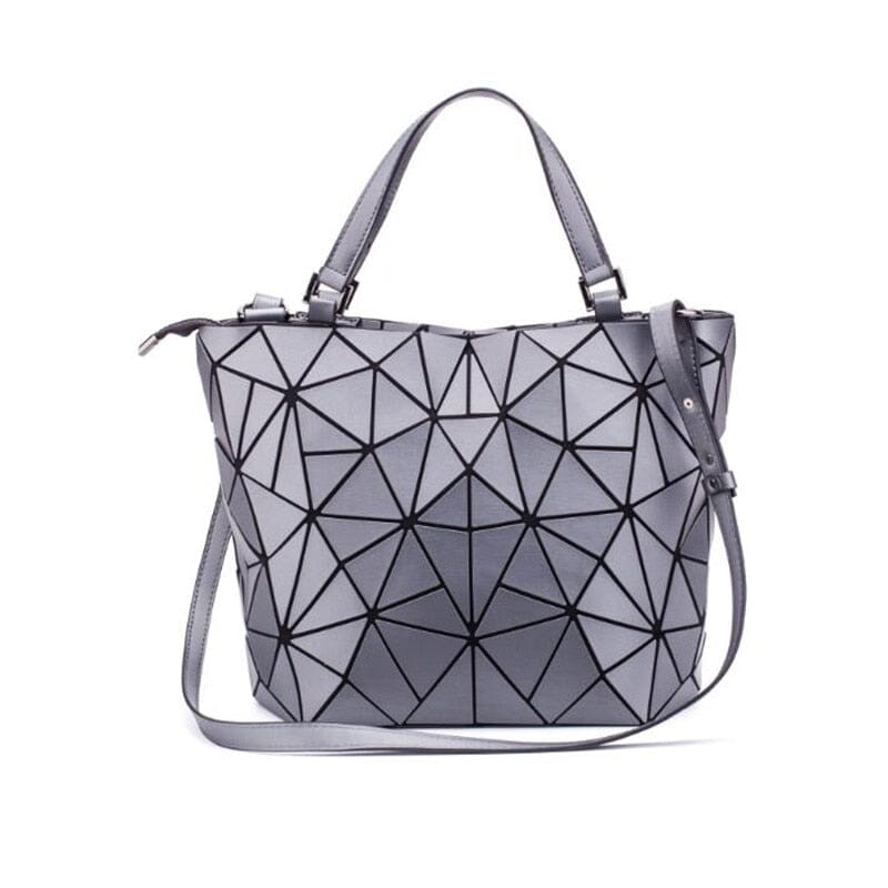 bags : Gestructureerde Draagtas Dames Blauw - Geometrisch Patroon - Kunststof in Rang van Pantino