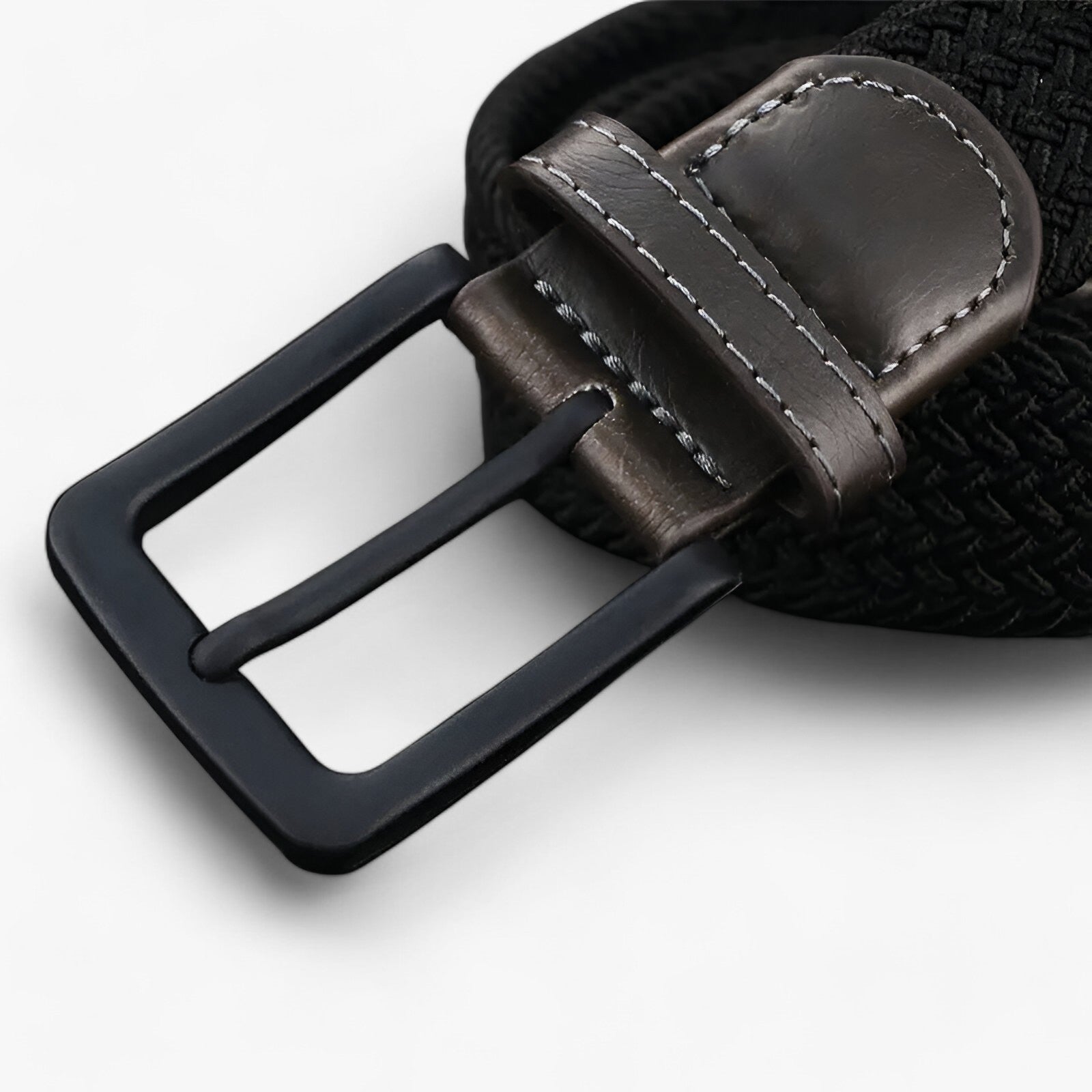 Belt : Canvas Riem - Elegant en Comfortabel voor Elke Outfit - Mat Zwart in zwart van Pantino