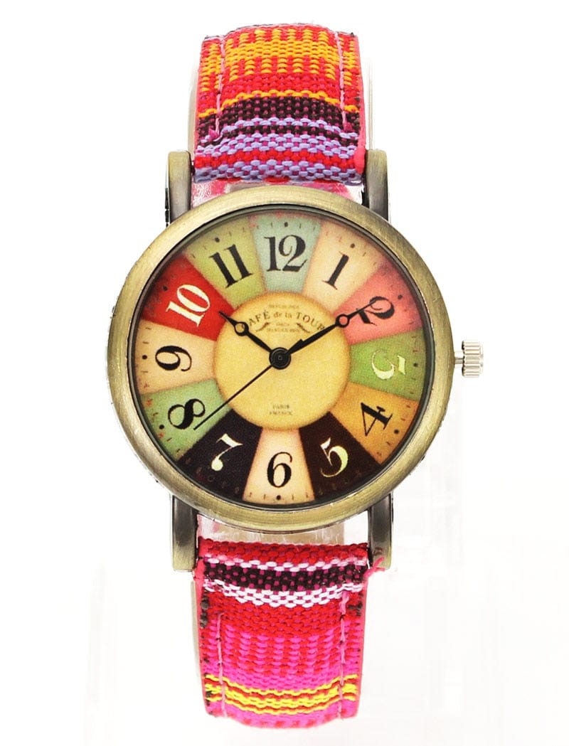watches : Horloge Paars - Benny Watch - Retro in van Pantino