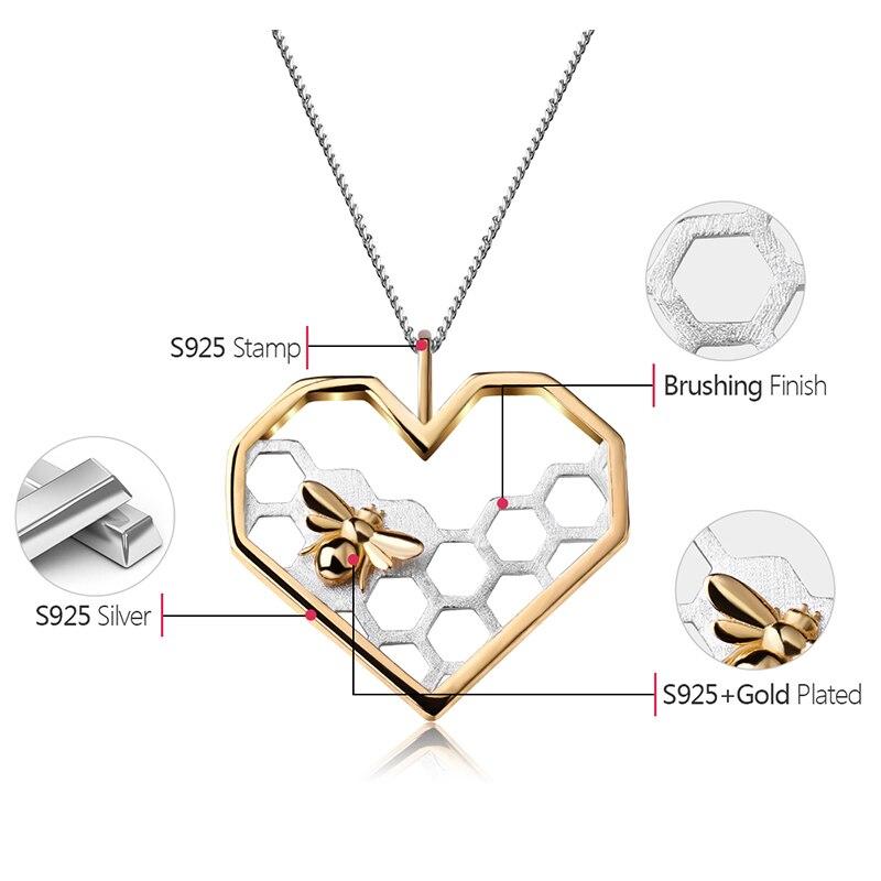 Necklace : Ketting Heren - Honingraat Hart in van Pantino