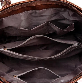 bags : Leren Schoudertas voor Dames Leer - Wijn Rood in van Pantino