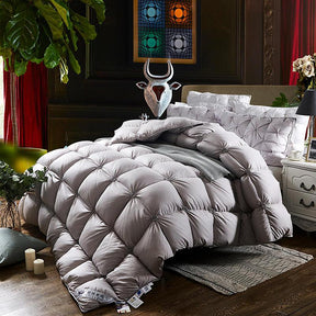 home & garden : Doorgestikt Dekbed 100% Ganzendons - Vierkant Warm Luxe Slaap - Ganzendons in van Pantino