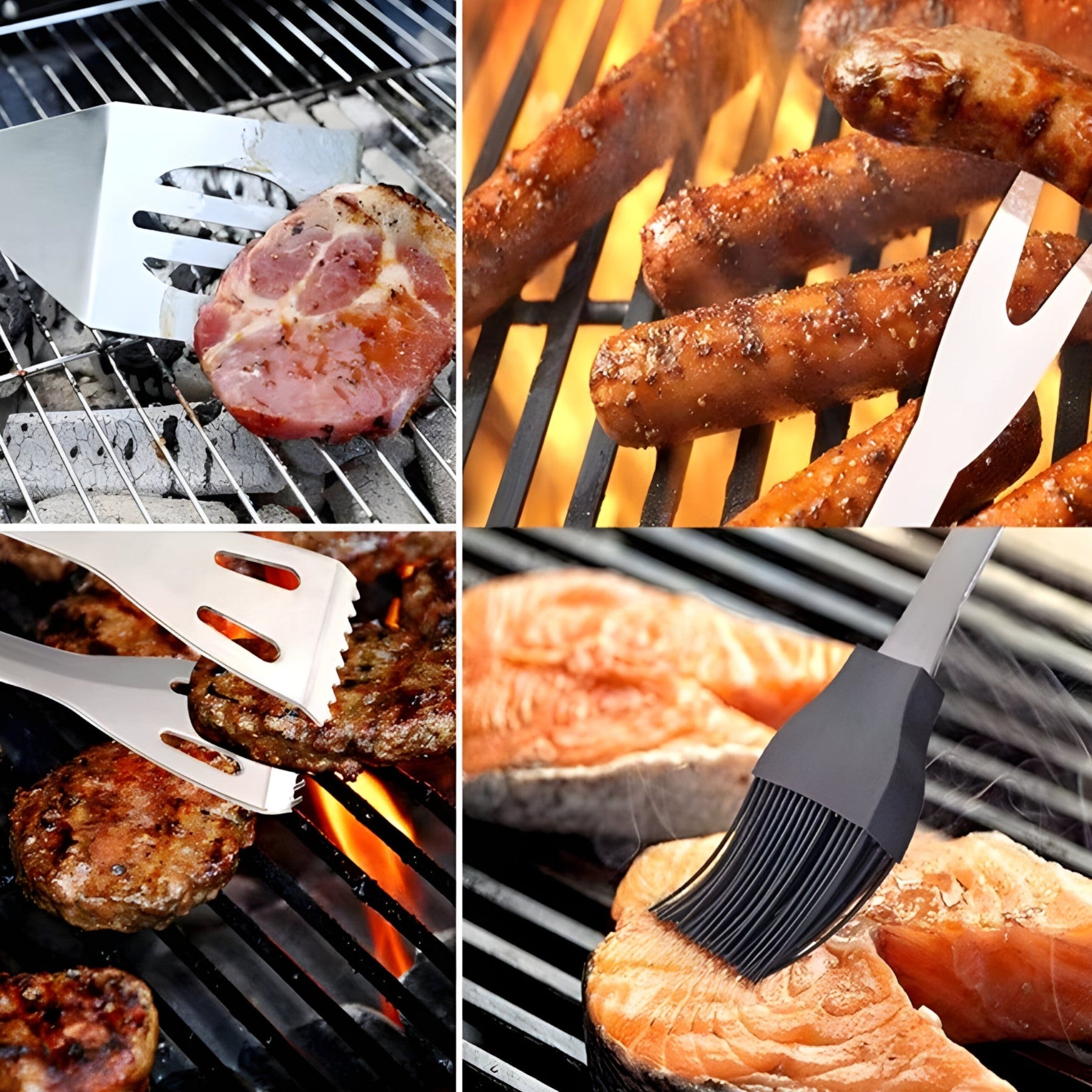 outdoor equipment : BBQ Gereedschapsset Roestvrij Staal in van Pantino