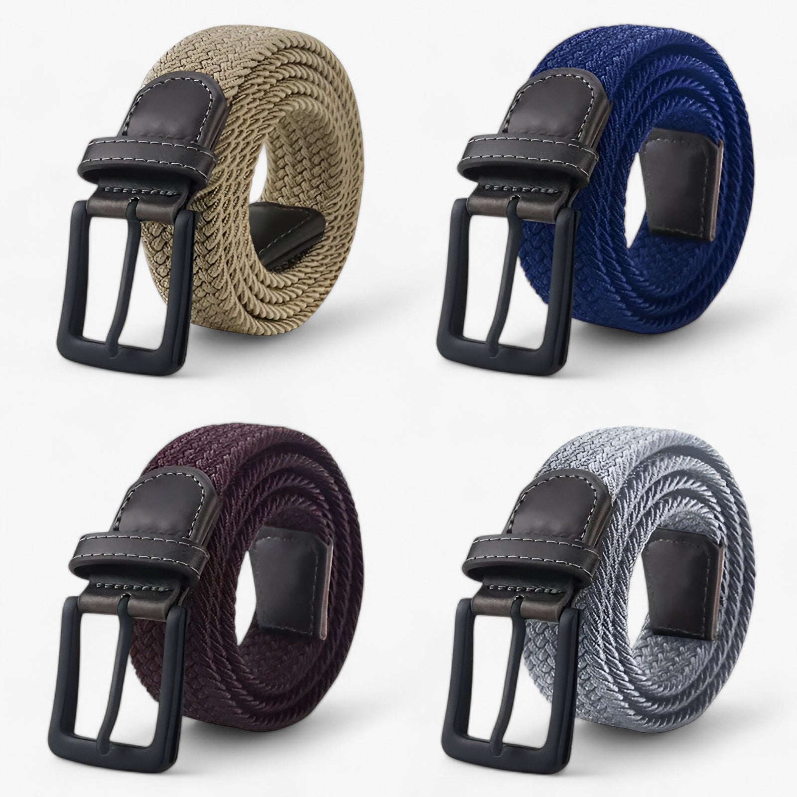 Belt : Canvas Riem - Elegant en Comfortabel voor Elke Outfit - Mat Zwart in van Pantino