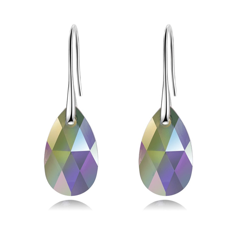 Earrings : Oorbellen Dames Zilver - Teardrop Kristal in van Pantino