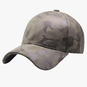 Baseball Cap : Baseballpet Zwart - Elegant en Comfortabel - Camouflage Suède voor Elke Look in groen Verstelbaar van Pantino