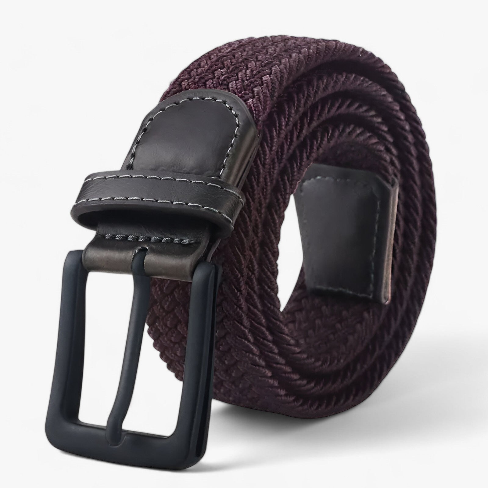 Belt : Canvas Riem - Elegant en Comfortabel voor Elke Outfit - Mat Zwart in bruin van Pantino