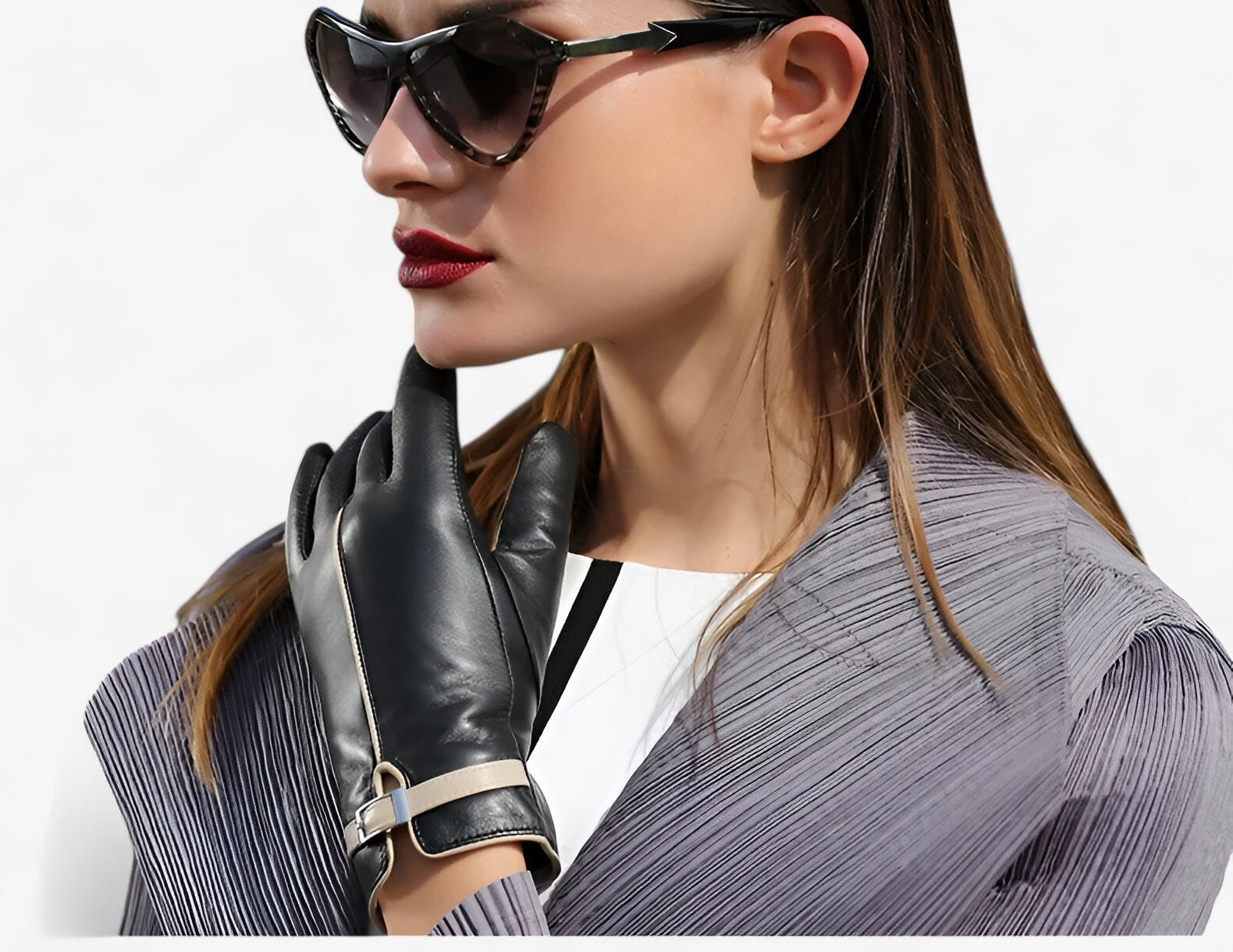 Gloves : Handschoenen Dames Zwart - Trendy Leren voor - Stijlvol & Warm in van Pantino