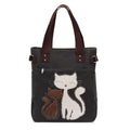 Kat Broderet Canvas Taske - Lilla