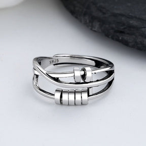 Ring : Fidget Ring - Zilver - Accessoire in van Pantino