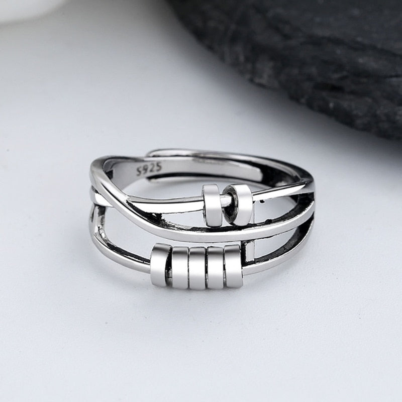 Ring : Fidget Ring - Zilver - Accessoire in van Pantino