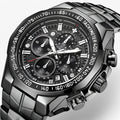 Heren Horloge Zwart - Luxe Stalen Sporthorloge met Datumweergave