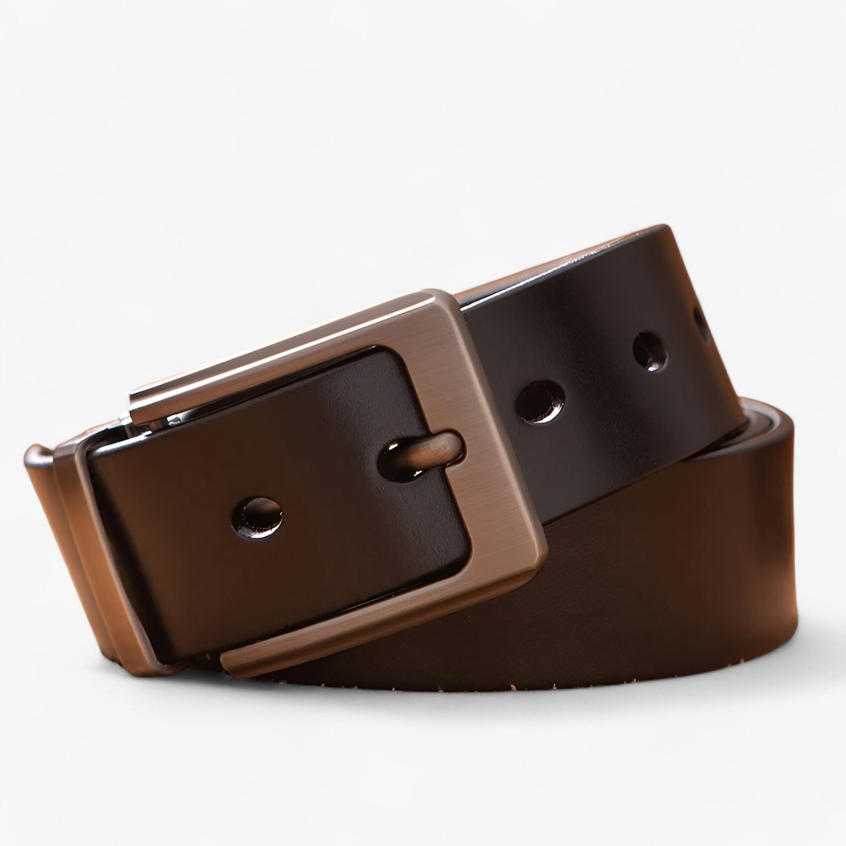 Men's Belt : Riem Heren Zwart - Stijlvolle Leren Forenzenriem Leer in koffie van Pantino