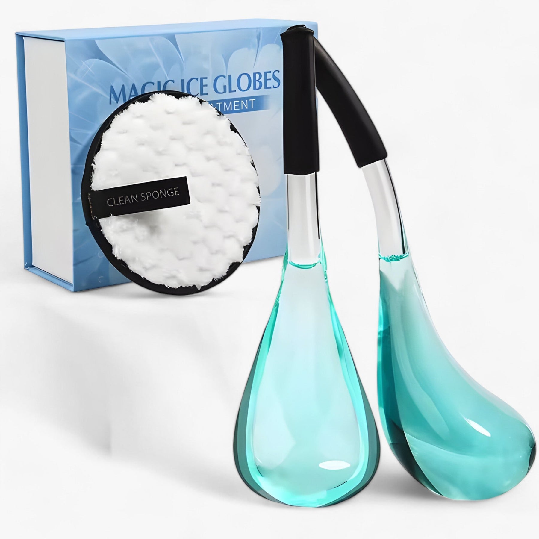 Facial Massager : BeautyCool - Koelende Kristallen Ballen - Energetische Massage voor Gezicht & Ogen, 2st/Doos in UPDATE GROEN van Pantino