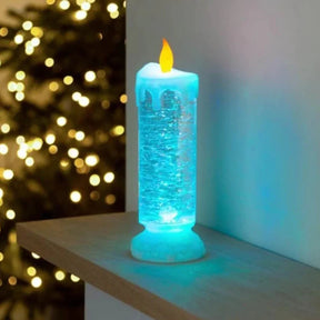 home & garden : Kleur Veranderende LED Water Kaars met Glitter - Gouden Basis in van Pantino