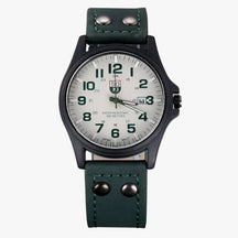 Women's Watch : Eleganza Dagelijks - Dameshorloge met Datumaanduiding en Sportieve Stijl - Zwart Wit in groen van Pantino