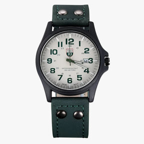 Women's Watch : Eleganza Dagelijks - Dameshorloge met Datumaanduiding en Sportieve Stijl - Zwart Wit in groen van Pantino
