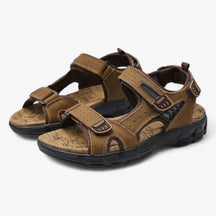Sandals : Orthopedische Sandalen Heren - Comfort en Ondersteuning voor Je Voeten Zwart in Bruin van Pantino