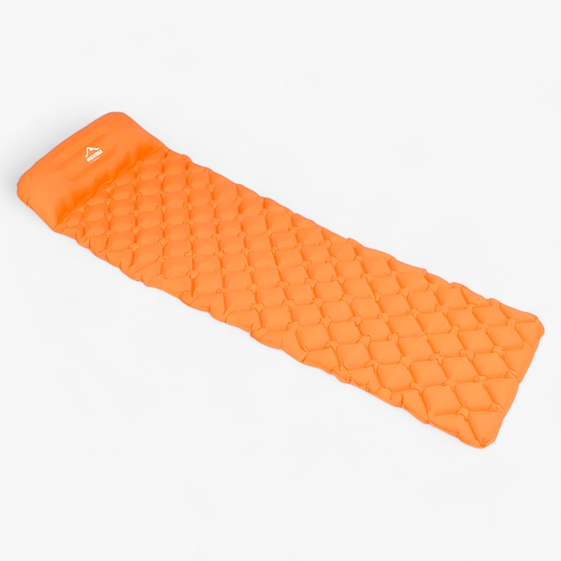 outdoor equipment : Opblaasbare Slaapmatras - Ultra Lichte Bekleding voor Comfort Buitenshuis - Marineblauw in Oranje van Pantino