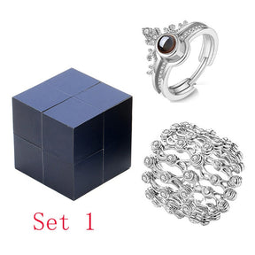 Bracelet : Armband Zilver - Ring & Puzzel Box in van Pantino