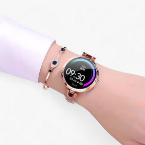 watches : Smartwatch Dames Zilver Waterdicht - Elegant Horloge met Hartslagmeter & Activiteiten Tracker in van Pantino