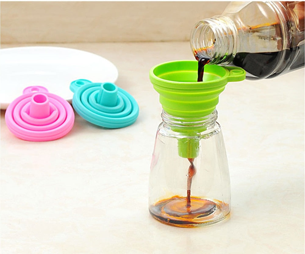 home & garden : Opvouwbare Trechter - Handige Tool voor in de Keuken - Blauw in Groen van Pantino