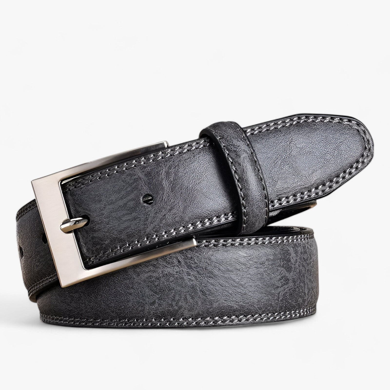 Belt : Jeans Heren Bruin - Stijlvolle Jeansriem Canvas in Grijs van Pantino