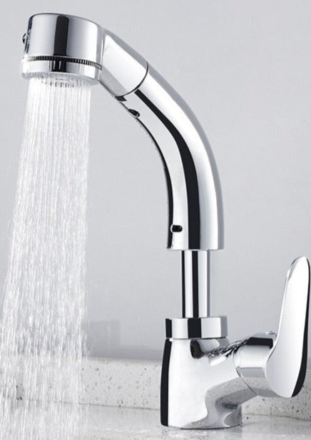 home & garden : Uittrekbare Lift voor de Badkamer Messing Mengkraan Kraan Heren Chroom - Zwart in Chroom van Pantino