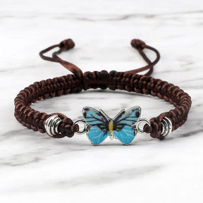 Bracelet : Armband Dames Donkerblauw - Liefdevolle Vlinder in van Pantino