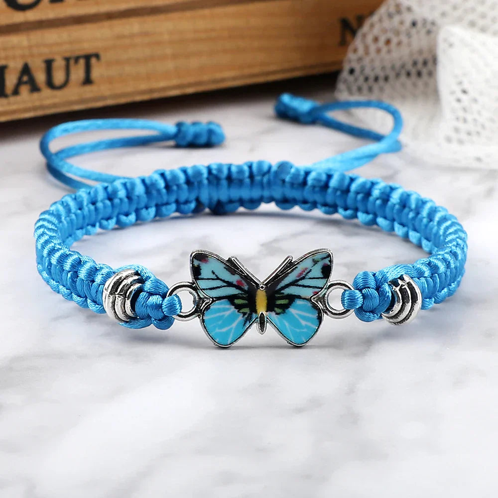 Bracelet : Armband Dames Donkerblauw - Liefdevolle Vlinder in van Pantino