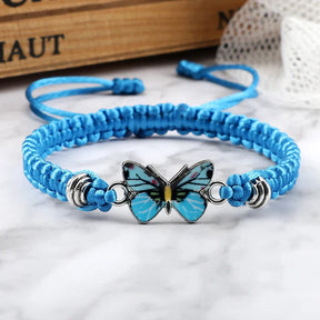 Bracelet : Armband Dames Donkerblauw - Liefdevolle Vlinder in van Pantino