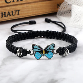 Bracelet : Armband Dames Donkerblauw - Liefdevolle Vlinder in van Pantino